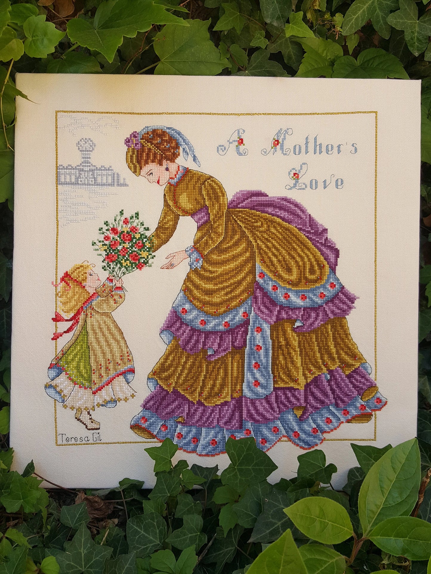 A Mother's Love Victorian Mother & Child - Counted Cross Stitch Pattern PDF
