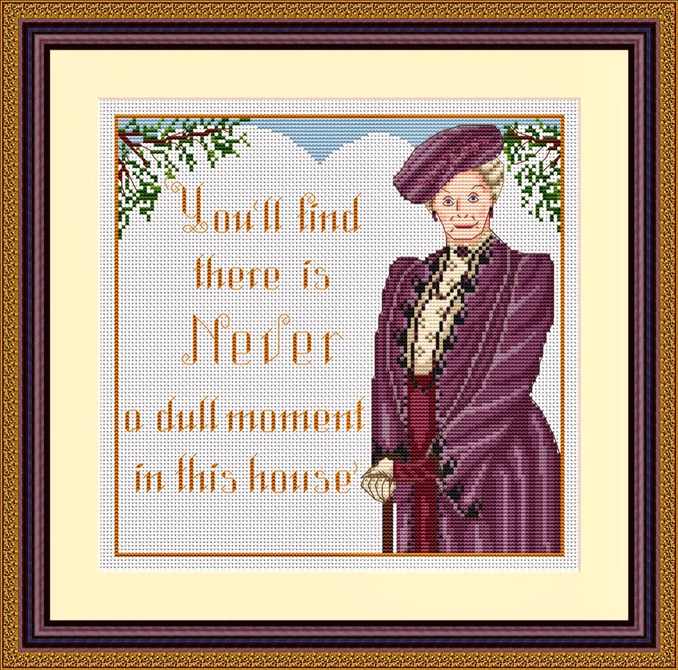The Countess of Downton Abbey The Dowager Countess Edwardian Counted Cross Stitch Chart Pattern Instant Download PDF