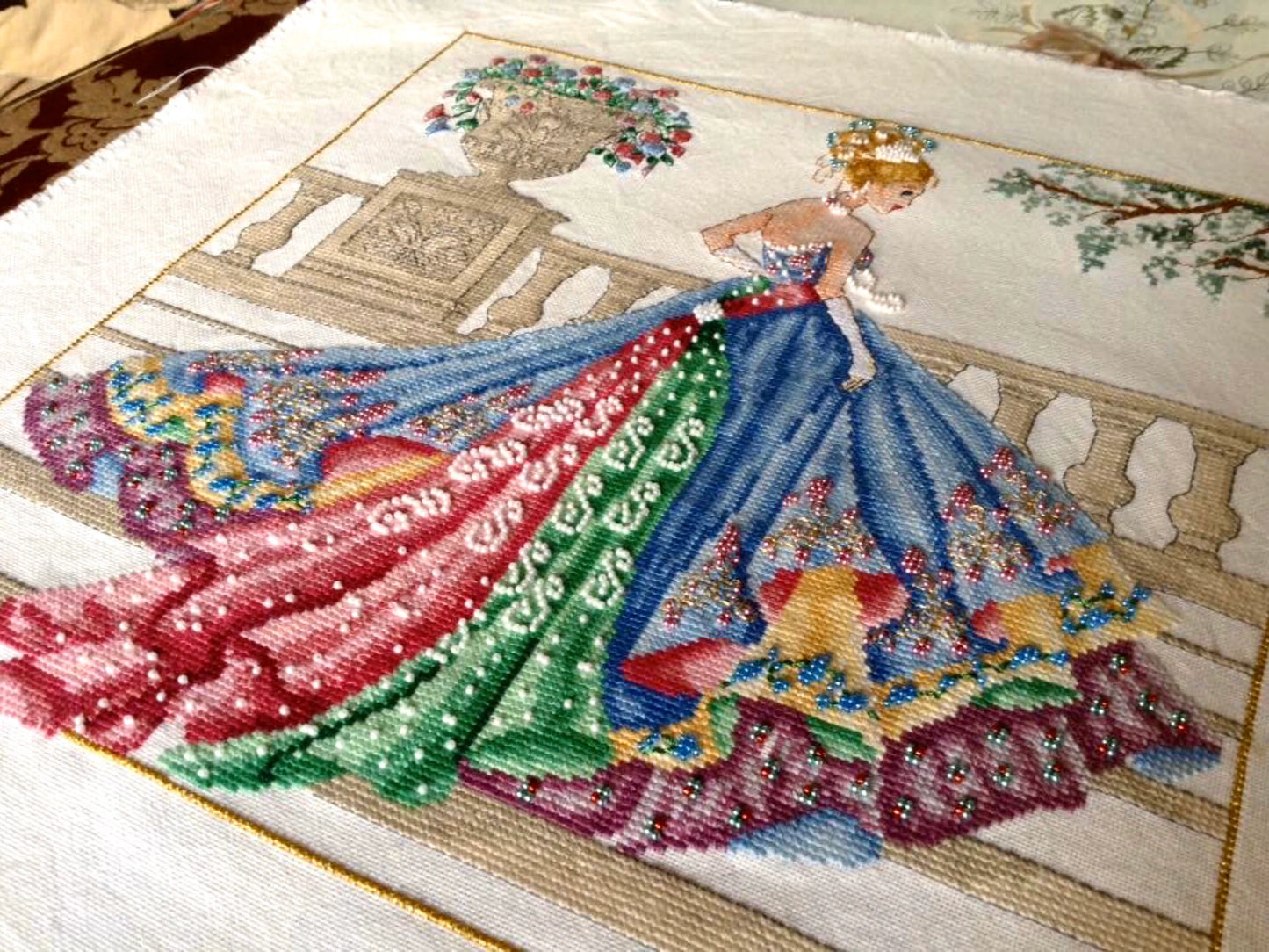 Princess Grace Ball Gown Haute Couture 1950s Fashion Style Cross Stitch Chart Pattern