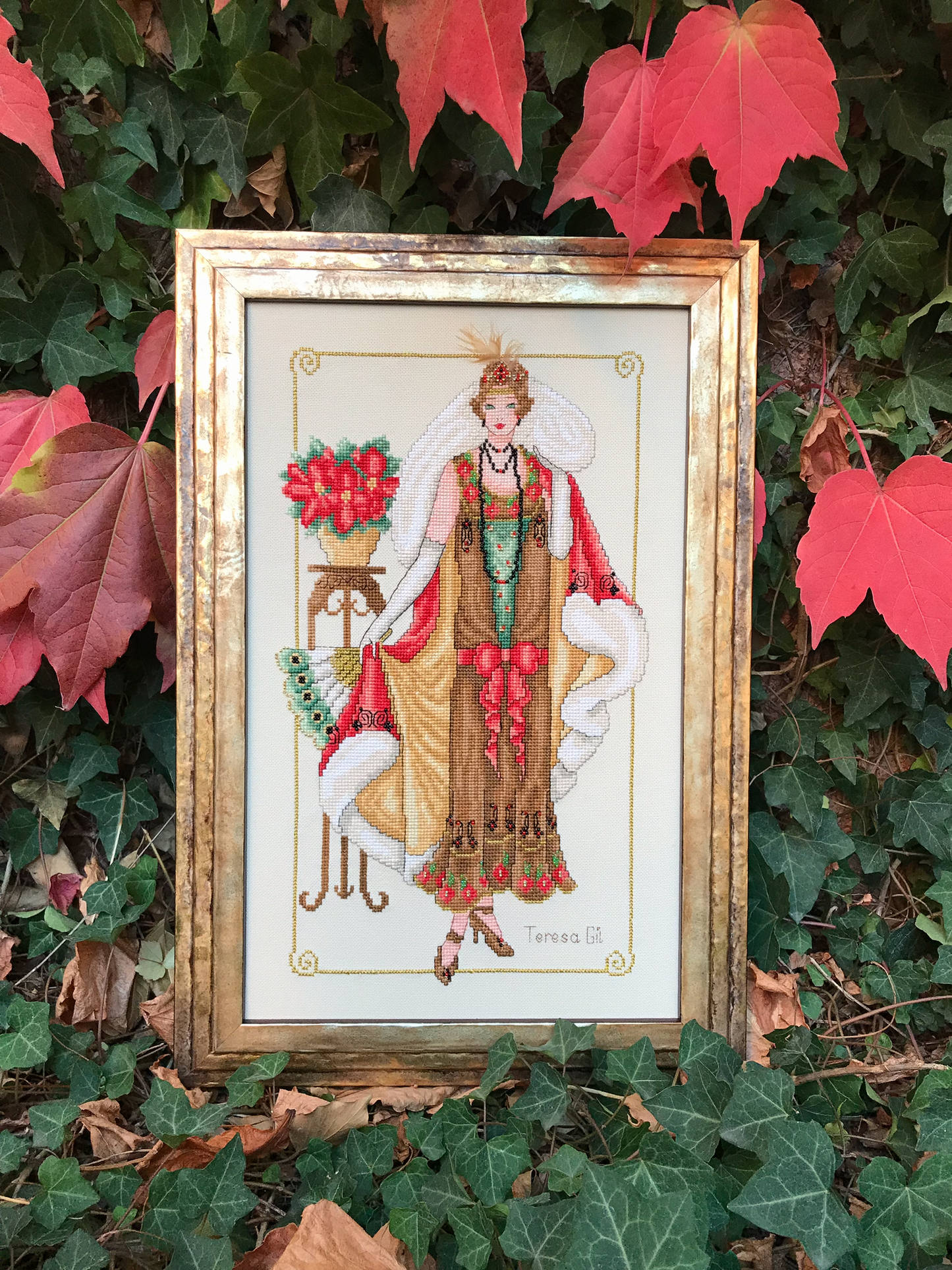 Downton Glamour Belle Epoque Flapper Downton Abbey PDF Counted Cross Stitch Chart Pattern Instant Download