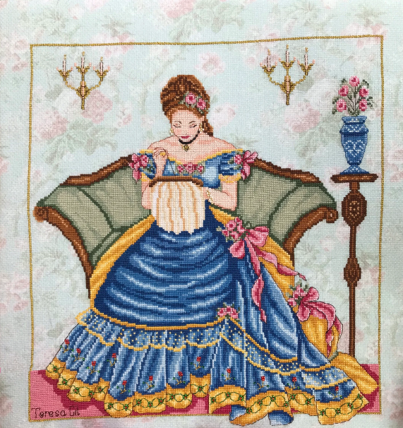 Belle Victorian Lady - Counted Cross Stitch Pattern PDF